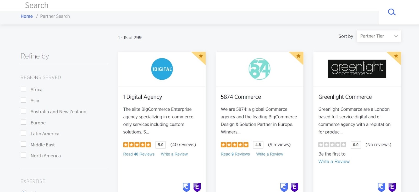 BigCommerce partner site
